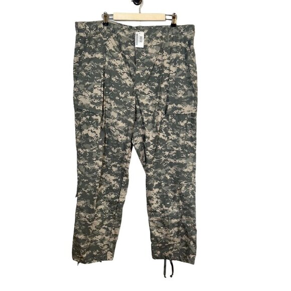Military Men Trousers Size XL Green Camo Woodlands Combat Army Uniform Cargo - Picture 1 of 15